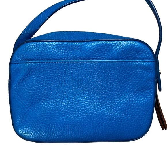 Fossil Gemma Leather Crossbody Cerulean Blue with Adjustable Strap Shoulder Bag - Picture 8 of 16